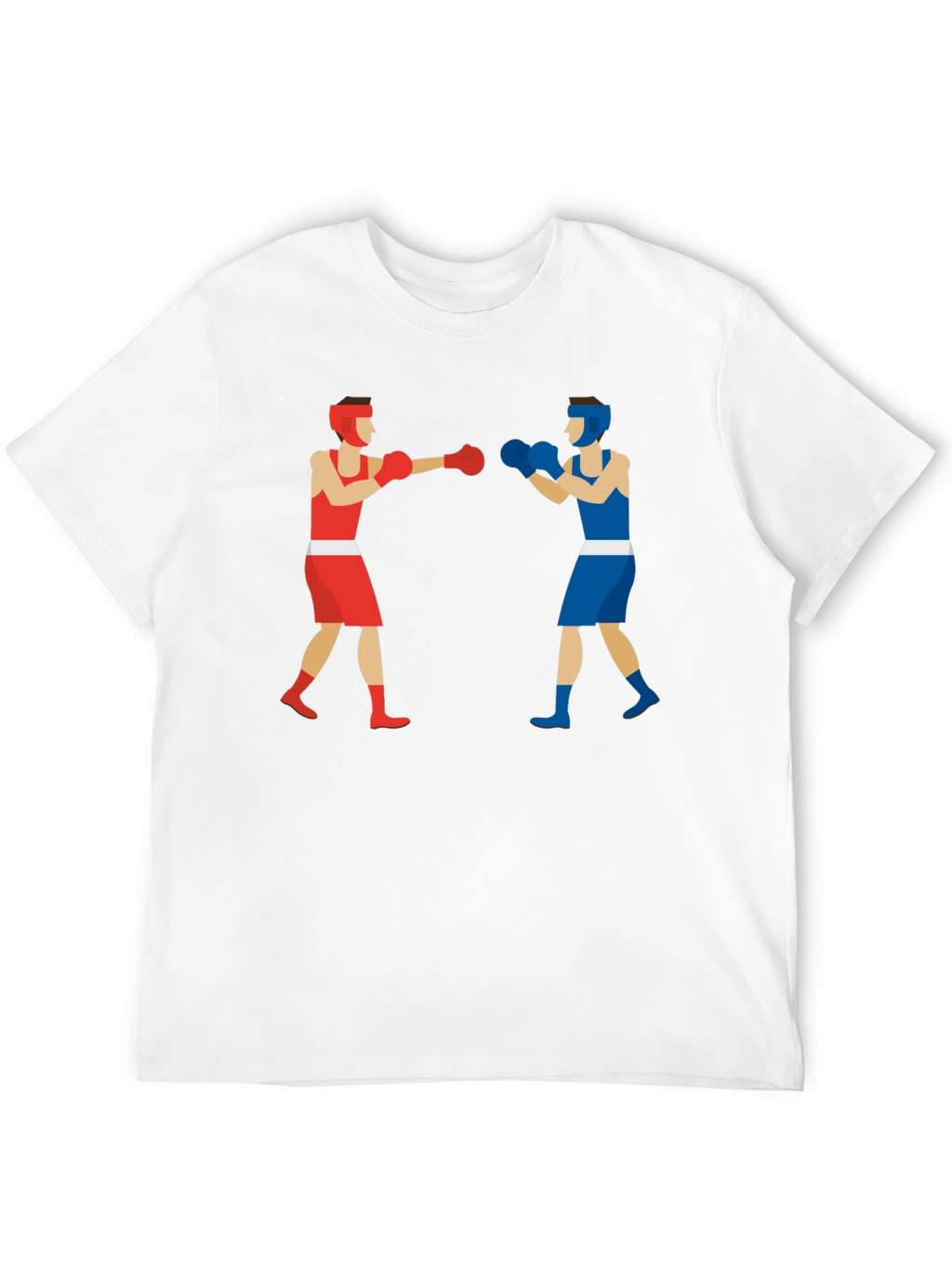 Boxing Match Graphic Tee - Black Cotton