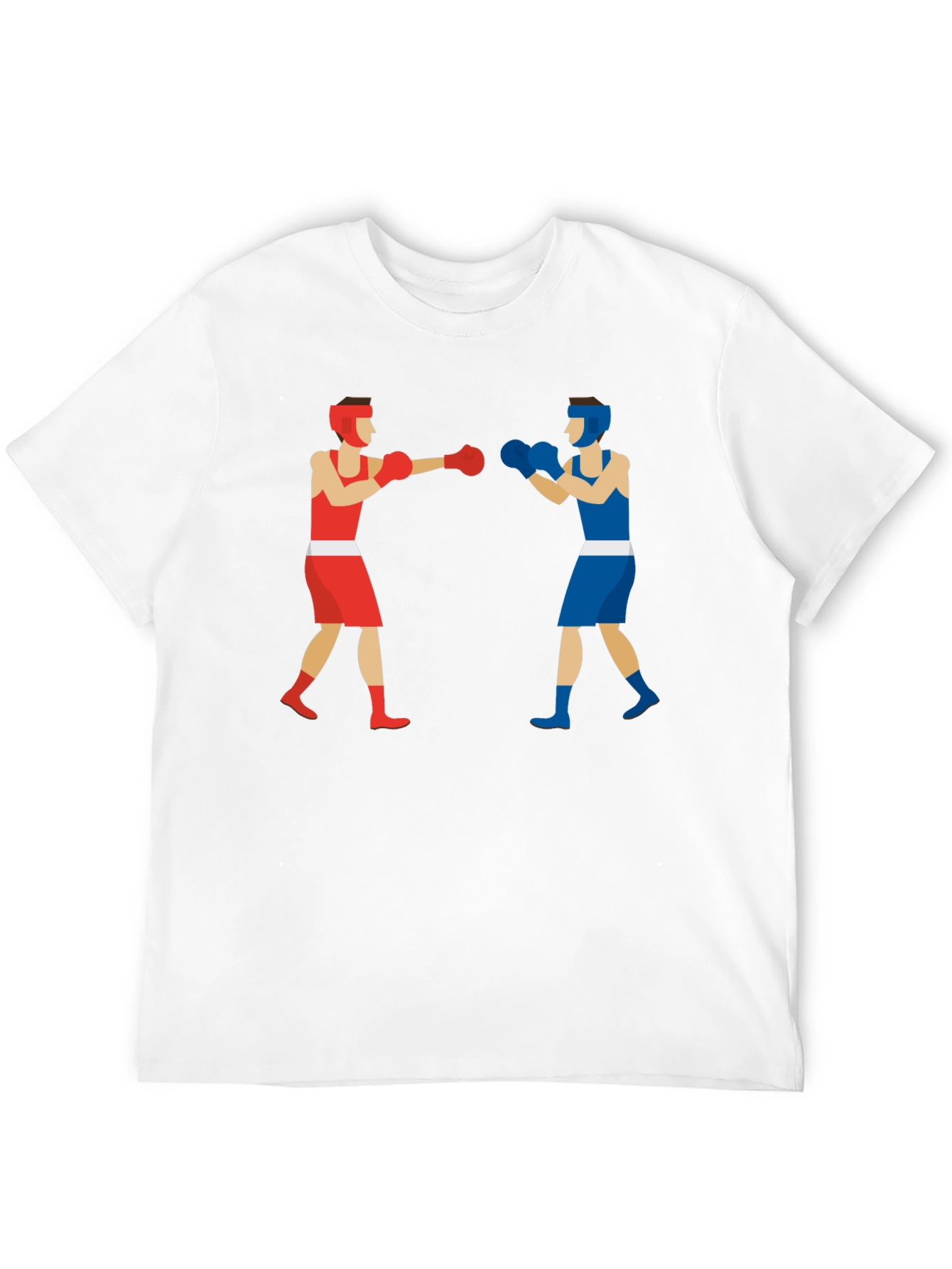 Boxing Match Graphic Tee - Black Cotton