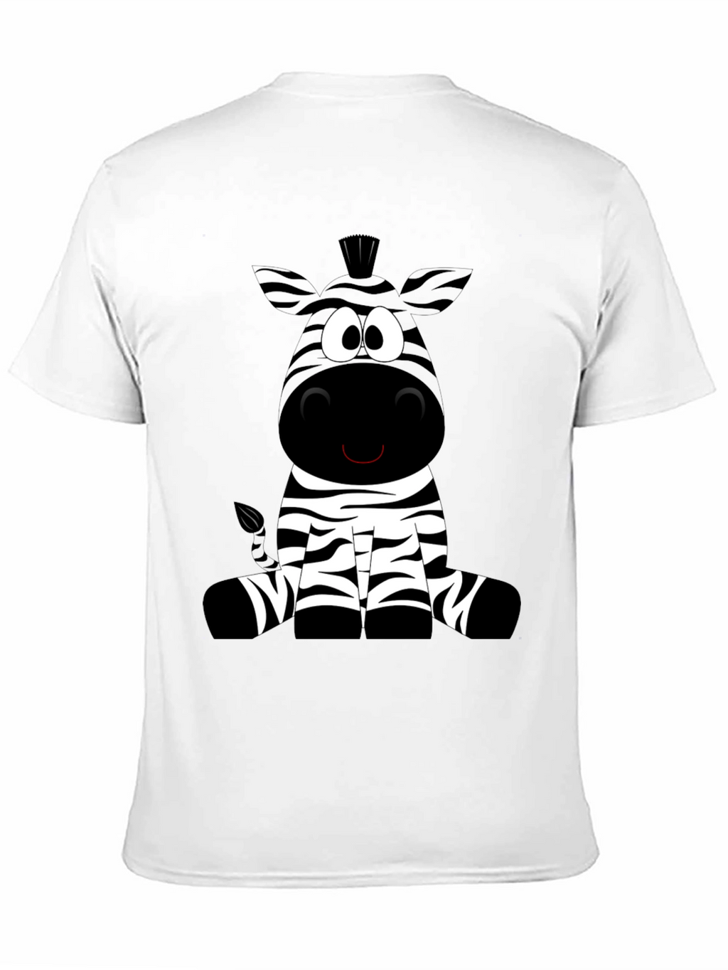 Cartoon Zebra Graphic Tee - Soft Cotton Blend Shirt