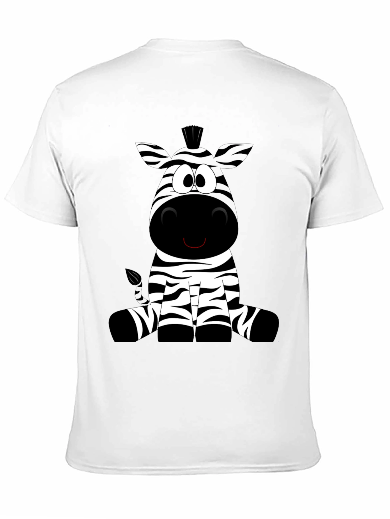 Cartoon Zebra Graphic Tee - Soft Cotton Blend Shirt