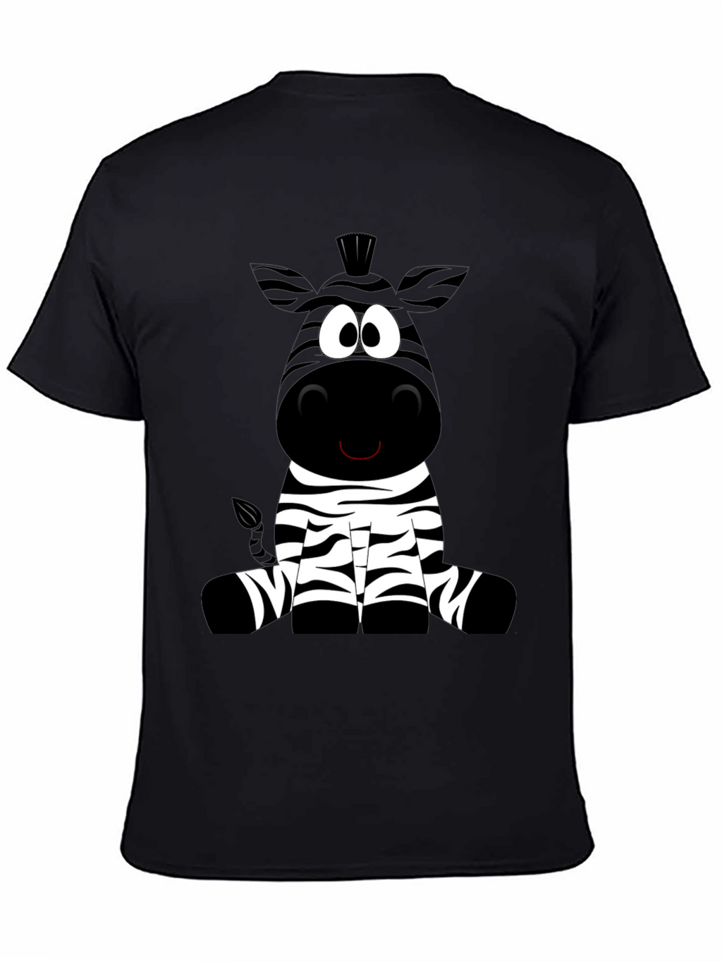 Cartoon Zebra Graphic Tee - Soft Cotton Blend Shirt