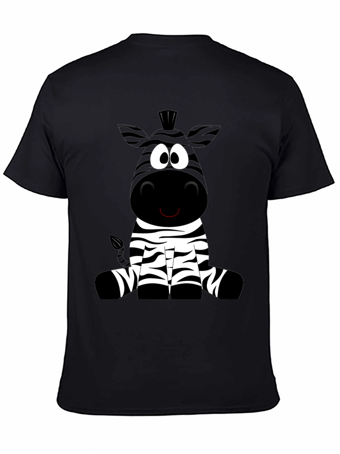 Cartoon Zebra Graphic Tee - Soft Cotton Blend Shirt