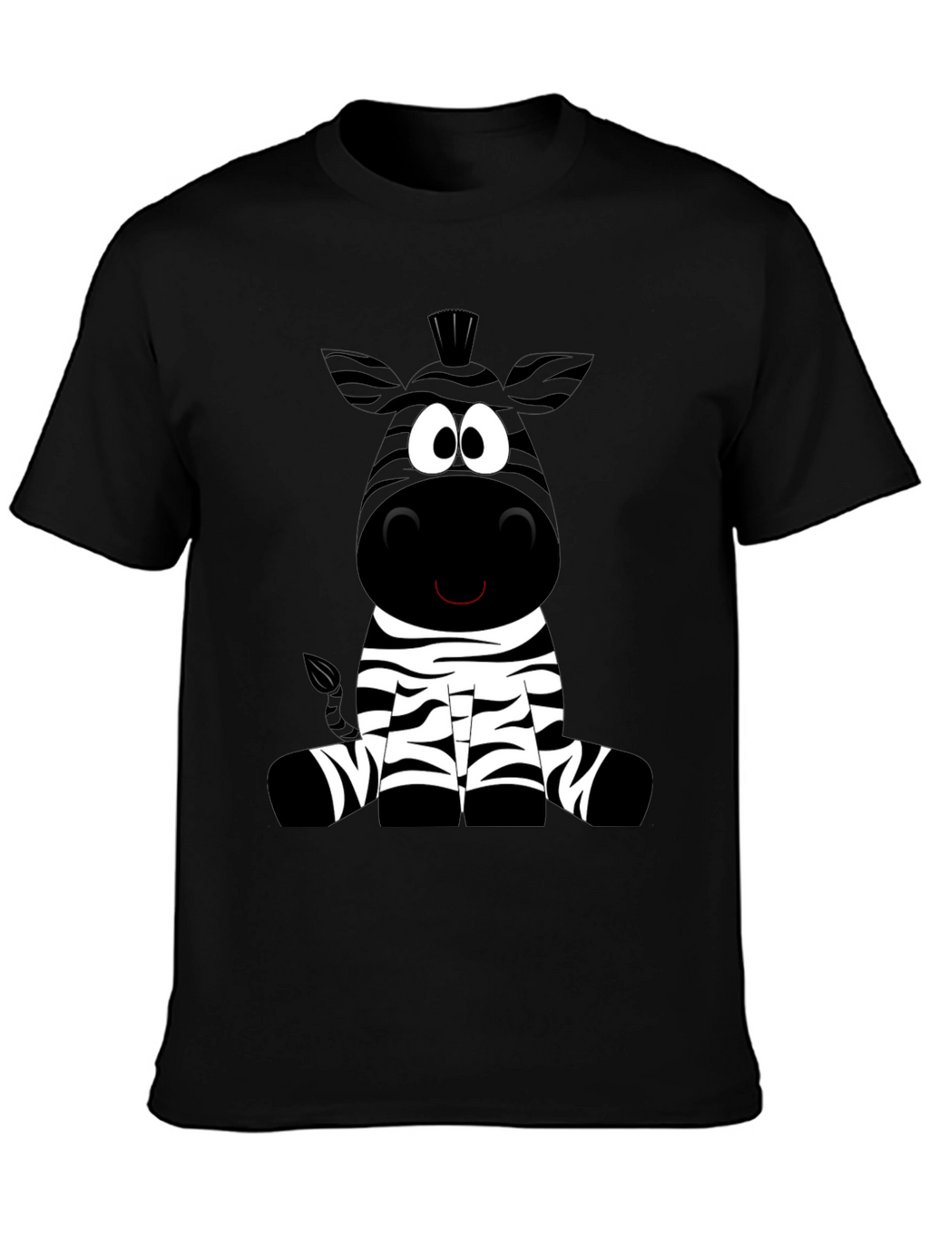 Cartoon Zebra Graphic Tee - Soft Cotton Blend Shirt