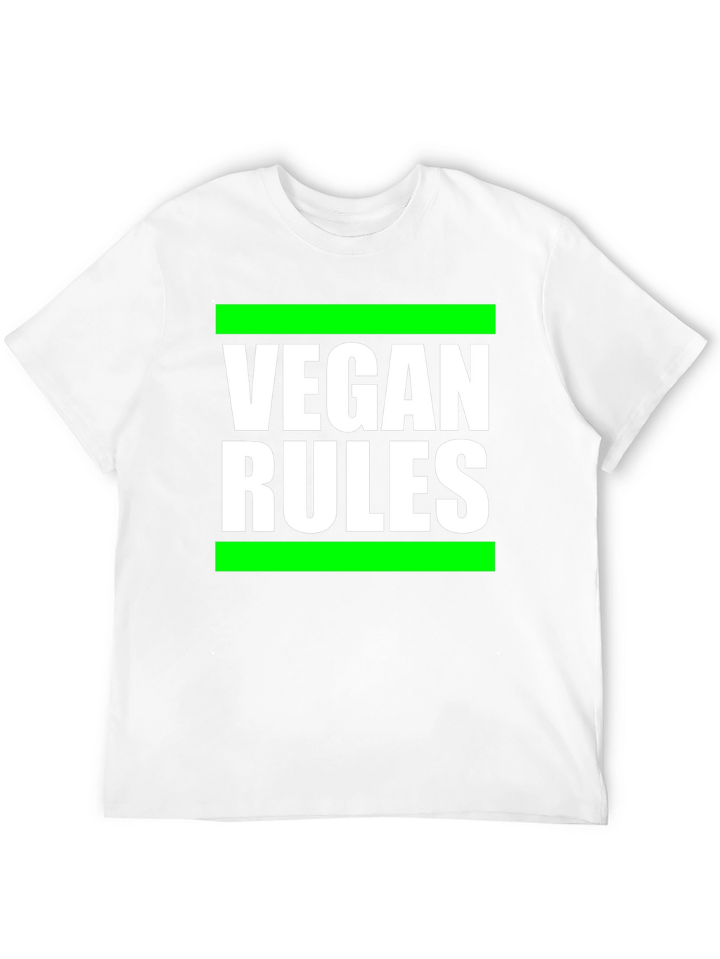 Vegan Rules Graphic Tee - Bold Statement Shirt