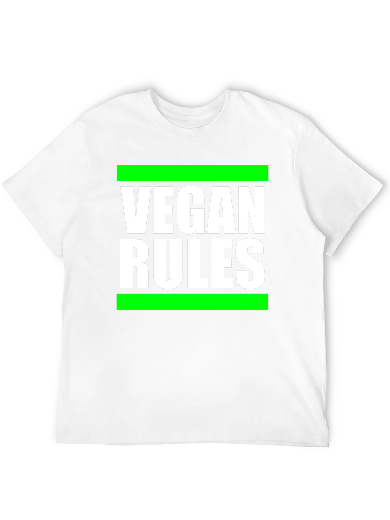 Vegan Rules Graphic Tee - Bold Statement Shirt