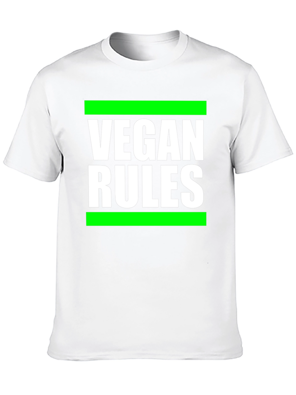 Vegan Rules Graphic Tee - Bold Statement Shirt