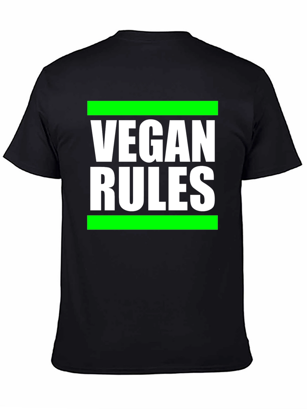 Vegan Rules Graphic Tee - Bold Statement Shirt