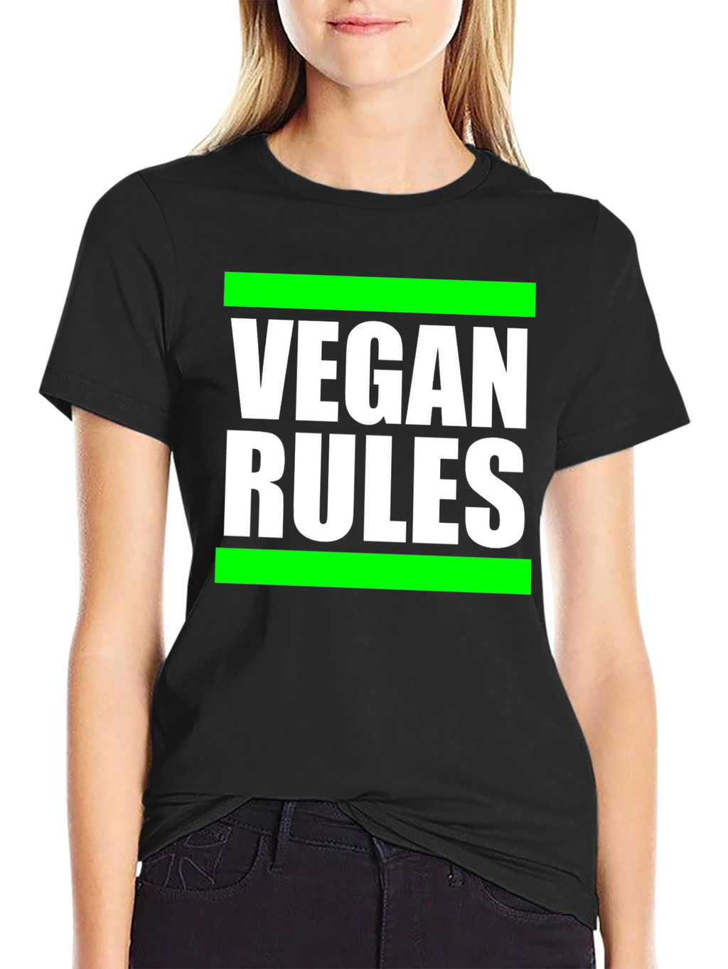 Vegan Rules Graphic Tee - Bold Statement Shirt