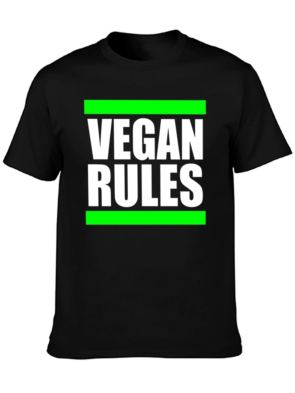 Vegan Rules Graphic Tee - Bold Statement Shirt