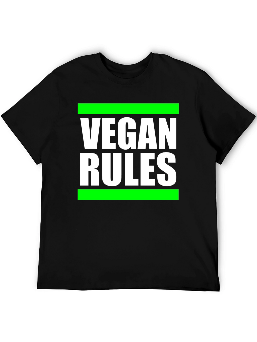 Vegan Rules Graphic Tee - Bold Statement Shirt