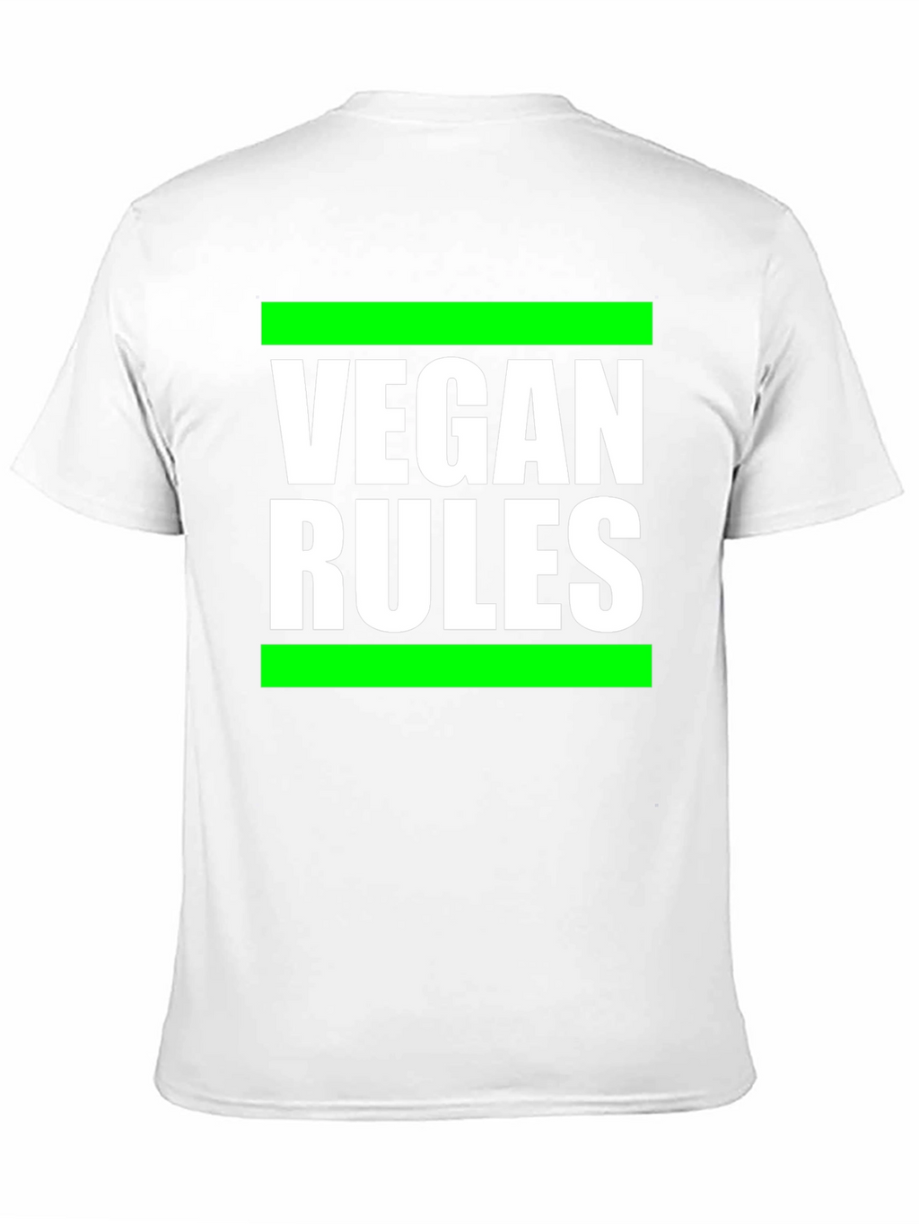 Vegan Rules Graphic Tee - Bold Statement Shirt