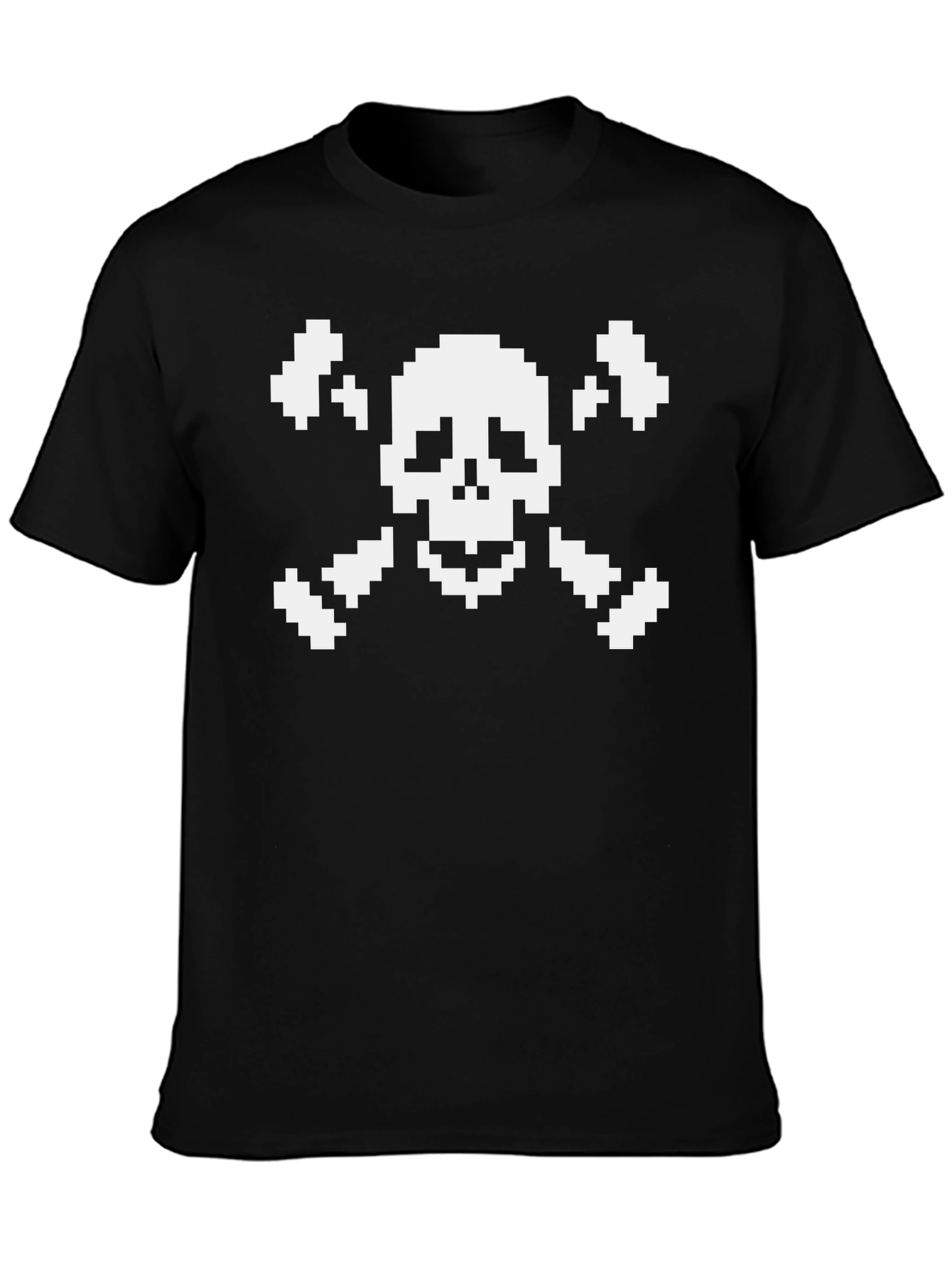 Pixel Skull T-Shirt - Black Graphic Tee