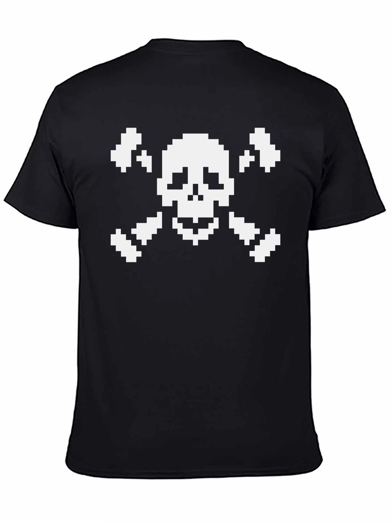 Pixel Skull T-Shirt - Black Graphic Tee