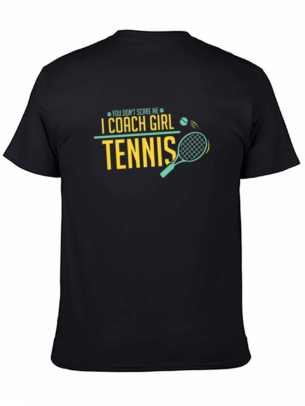I Coach Girl Tennis Black T-Shirt