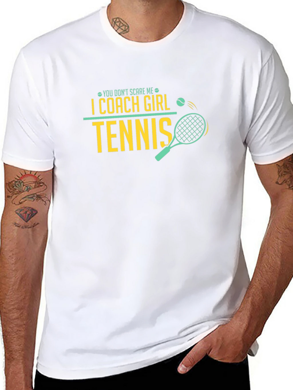 I Coach Girl Tennis Black T-Shirt
