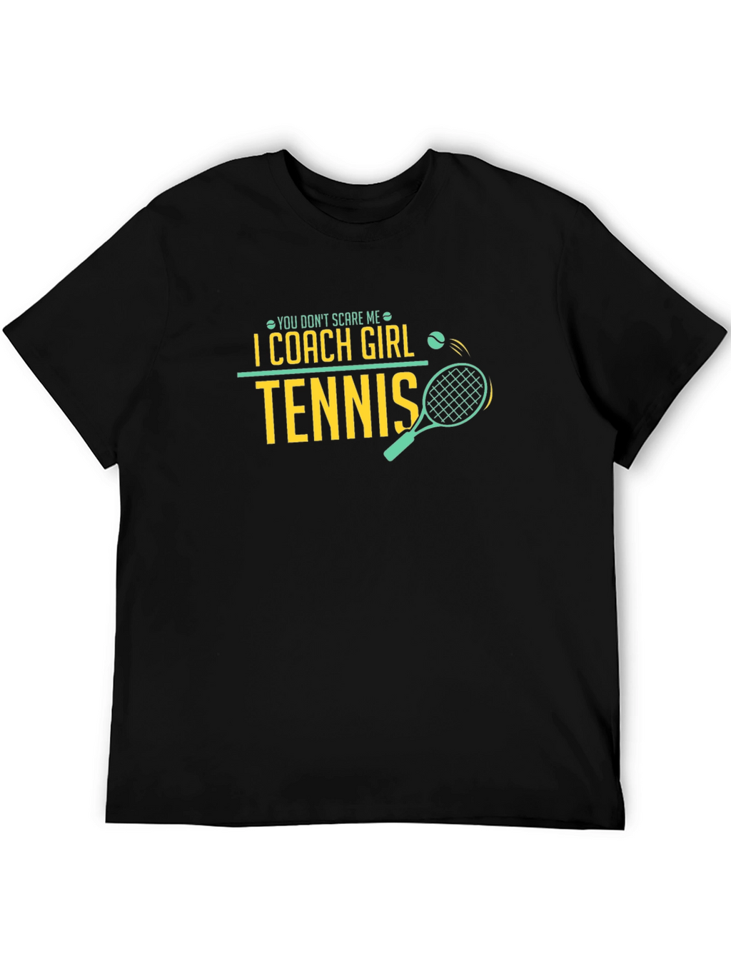 I Coach Girl Tennis Black T-Shirt