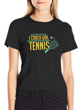 I Coach Girl Tennis Black T-Shirt
