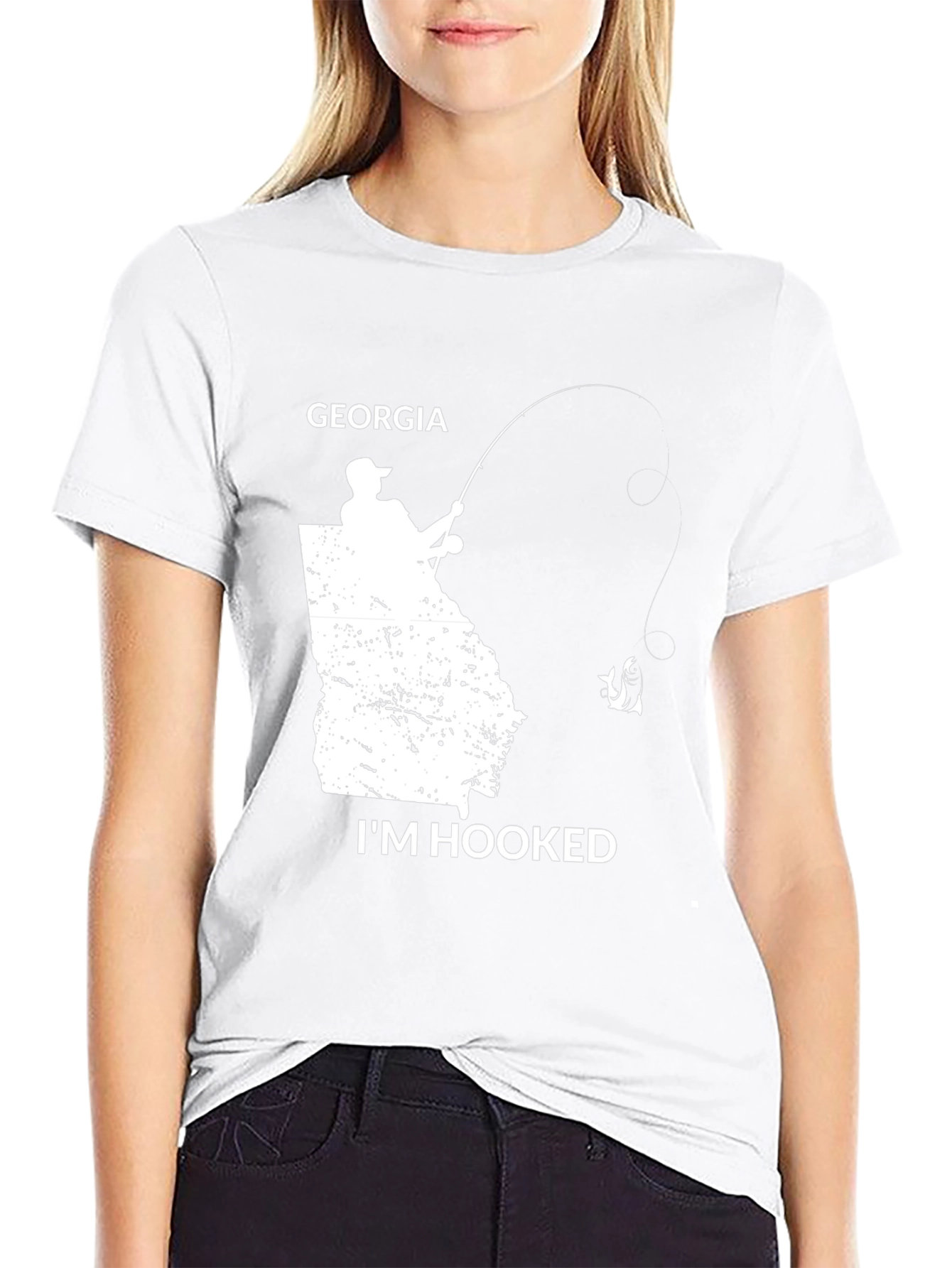 Georgia Fishing T-Shirt - Im Hooked State Pride