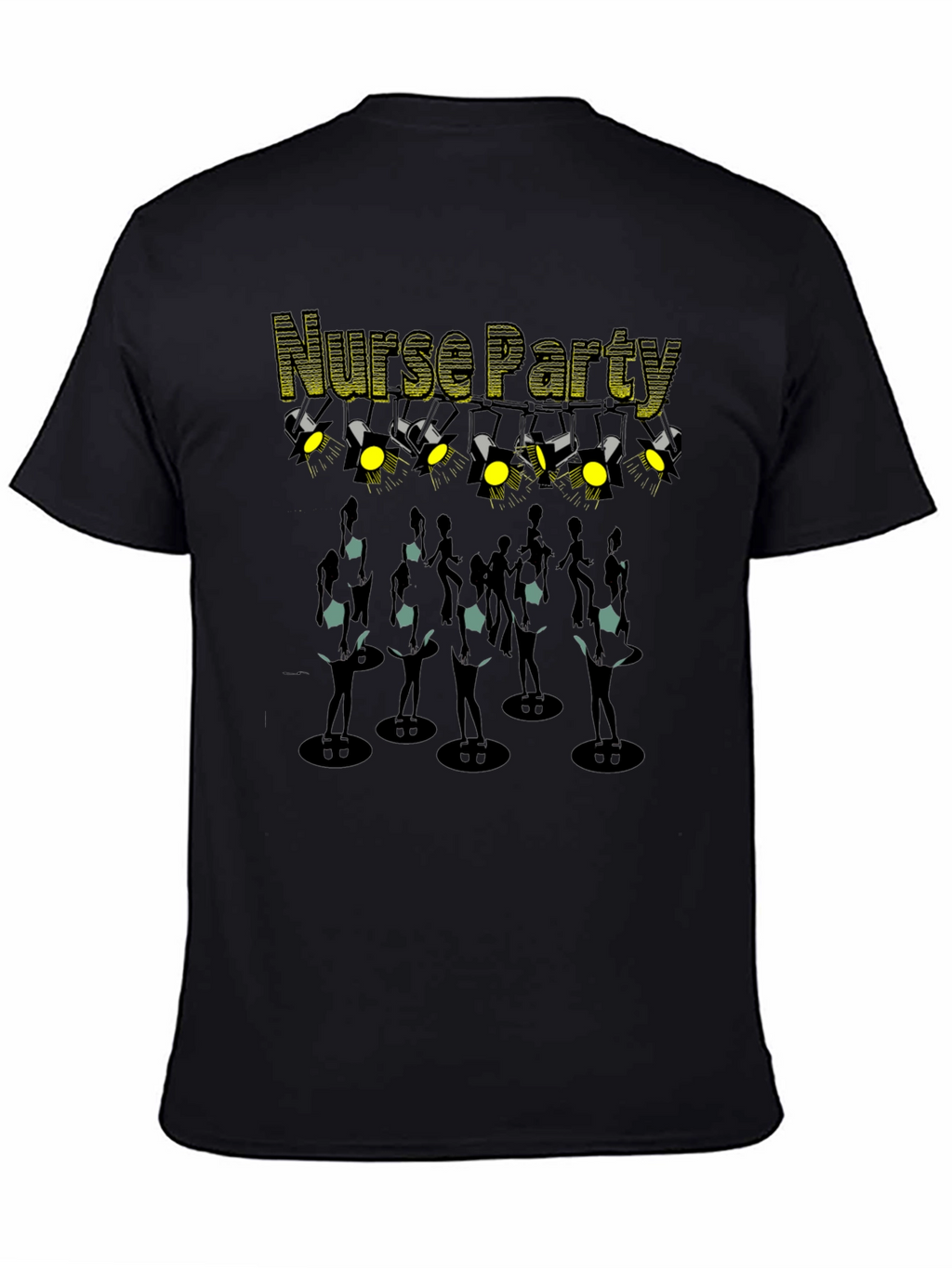 Nurse Party Black Graphic Tee