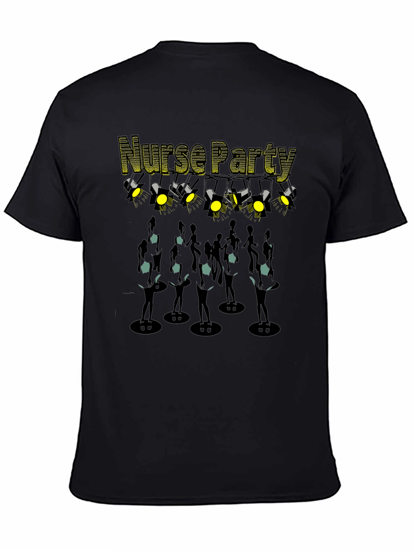 Nurse Party Black Graphic Tee