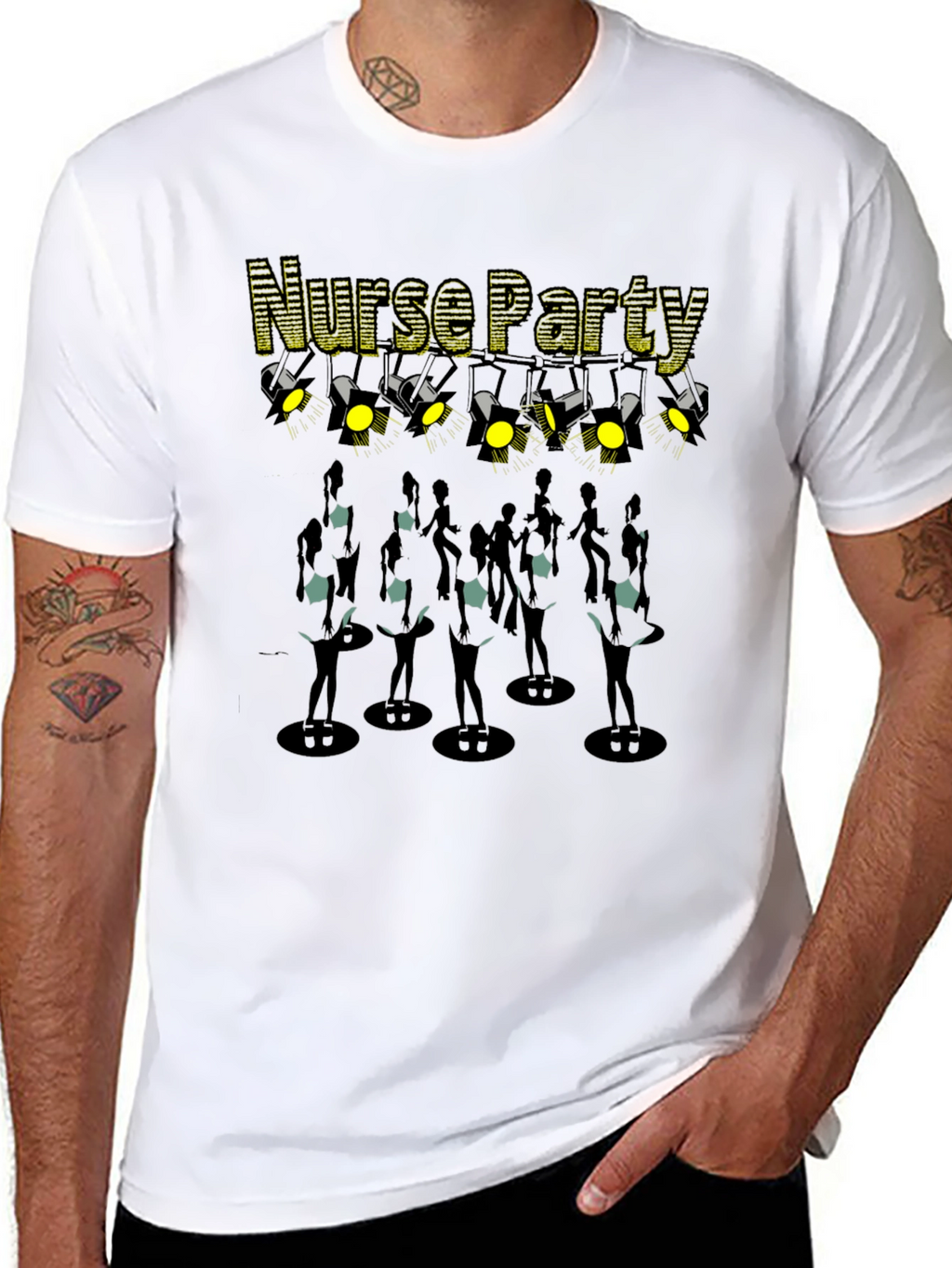 Nurse Party Black Graphic Tee
