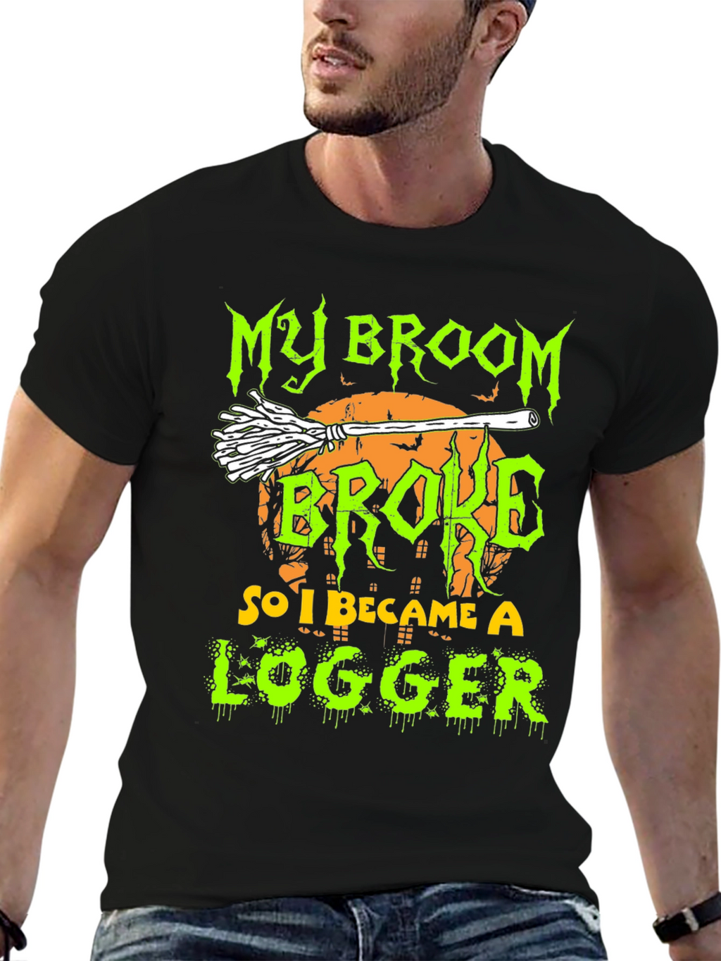 Funny Halloween Logger T-Shirt