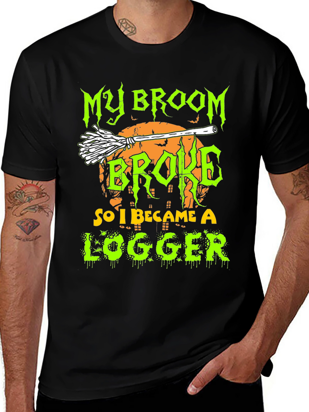 Funny Halloween Logger T-Shirt