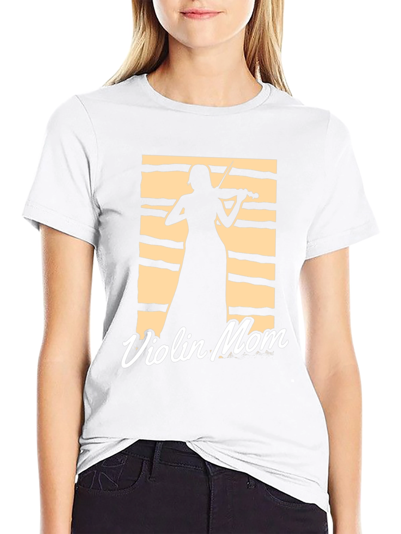 Violin Mom T-Shirt - Musician Silhouette Tee