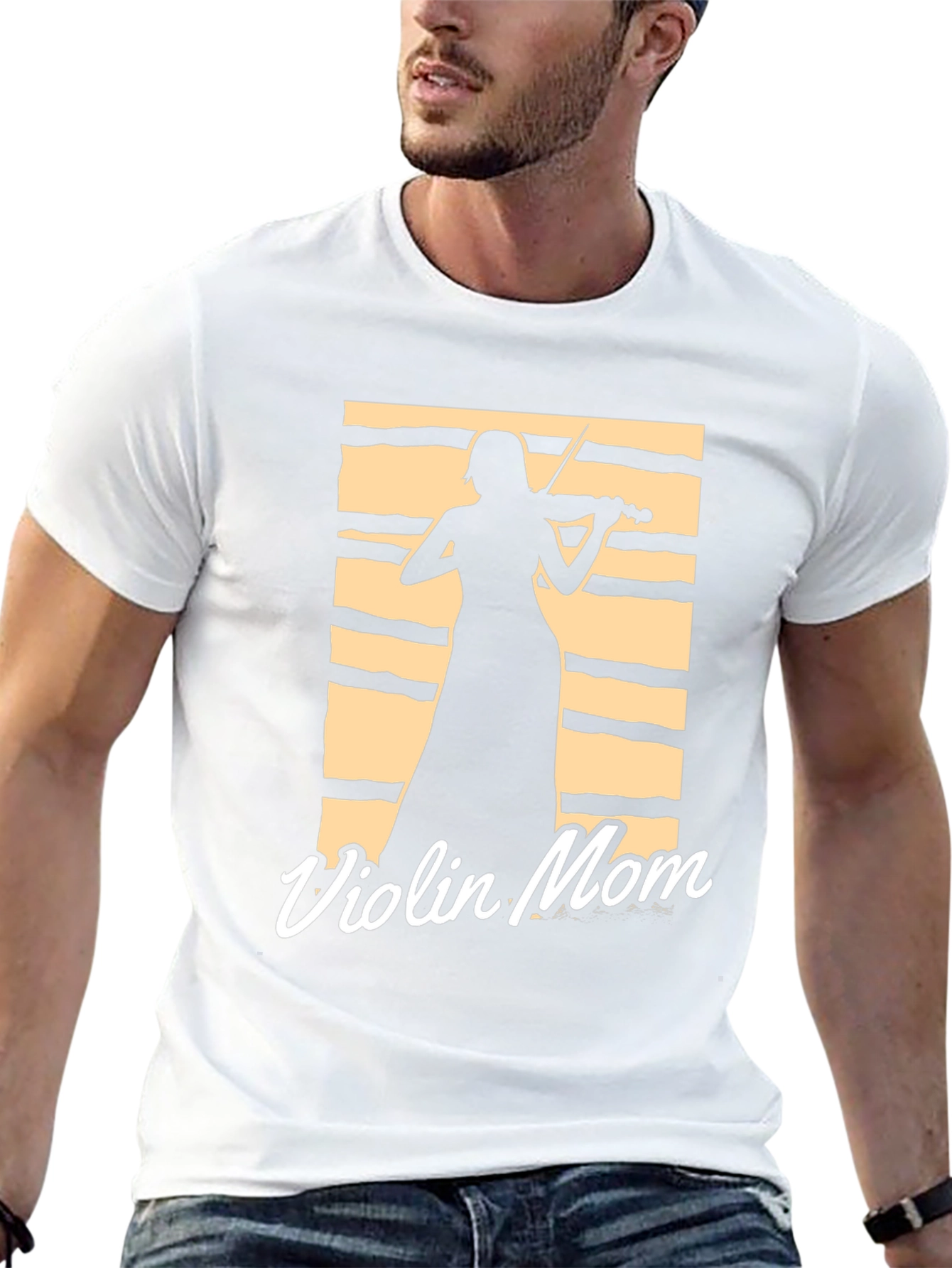 Violin Mom T-Shirt - Musician Silhouette Tee