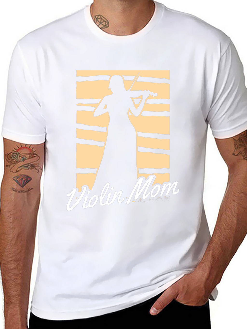 Violin Mom T-Shirt - Musician Silhouette Tee