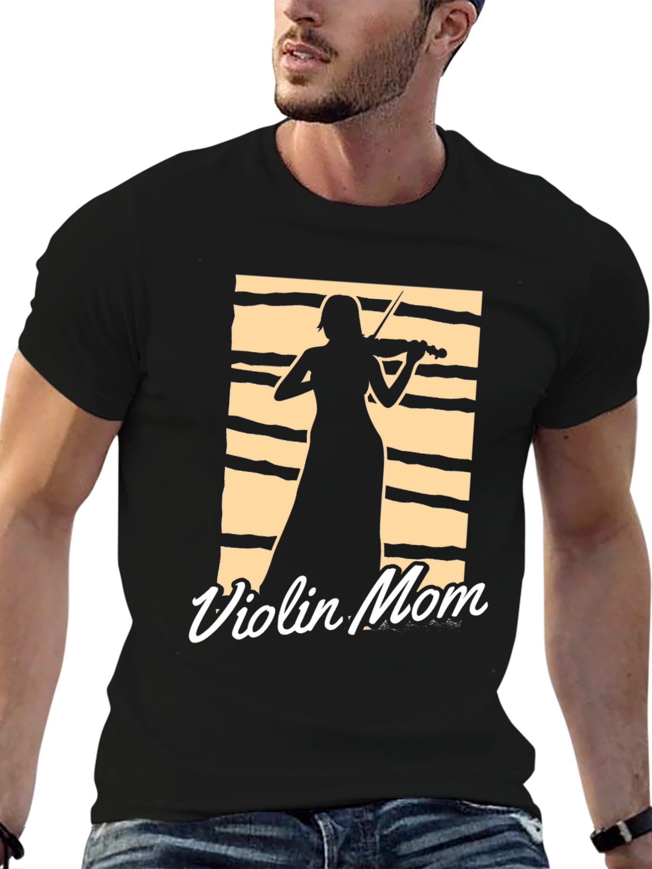 Violin Mom T-Shirt - Musician Silhouette Tee