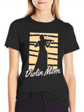 Violin Mom T-Shirt - Musician Silhouette Tee