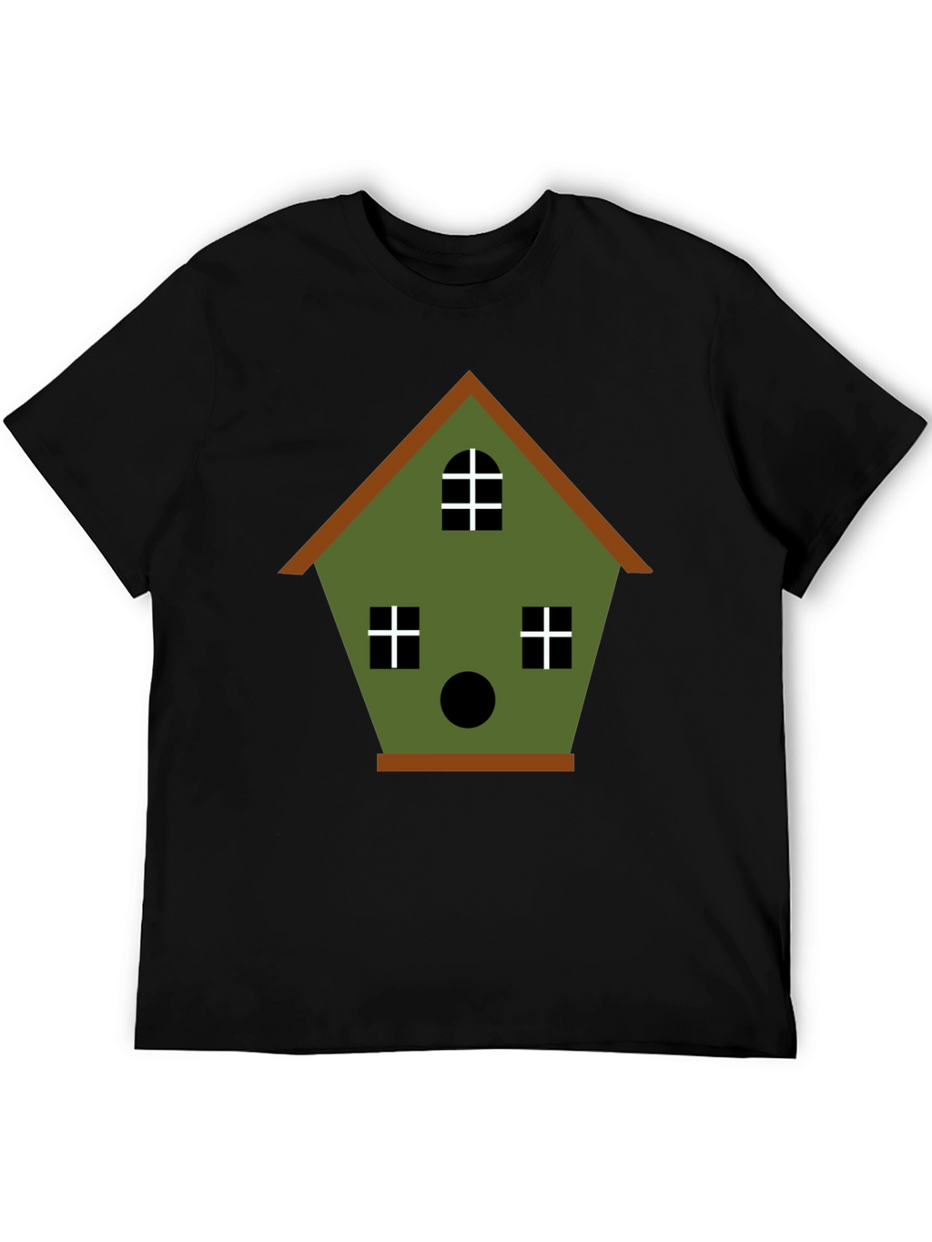 Birdhouse Graphic Tee - Olive Green Cotton Blend
