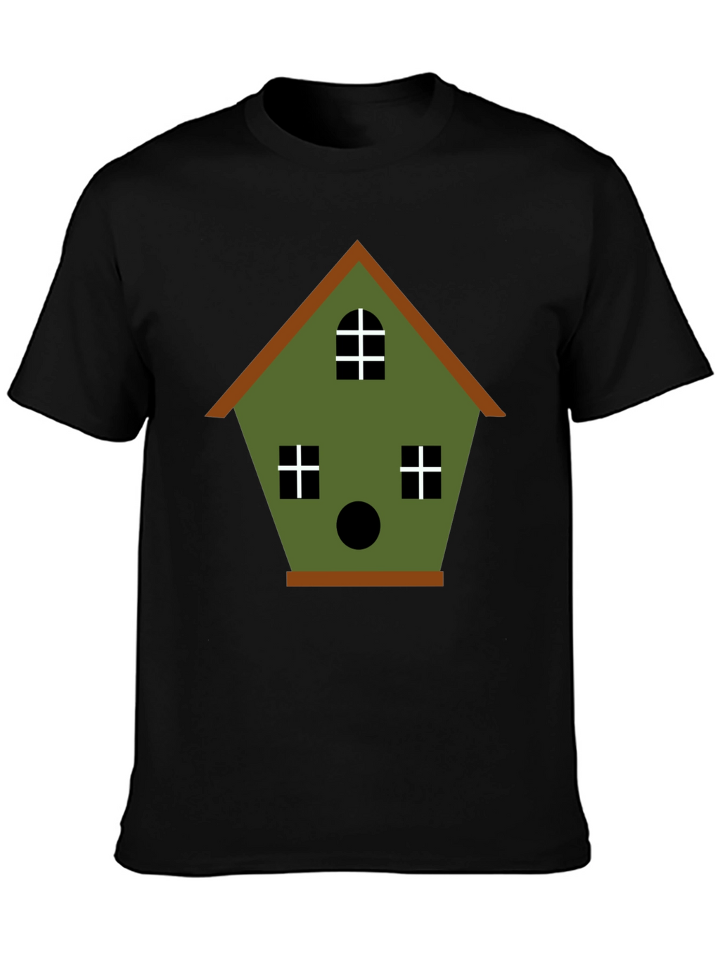 Birdhouse Graphic Tee - Olive Green Cotton Blend