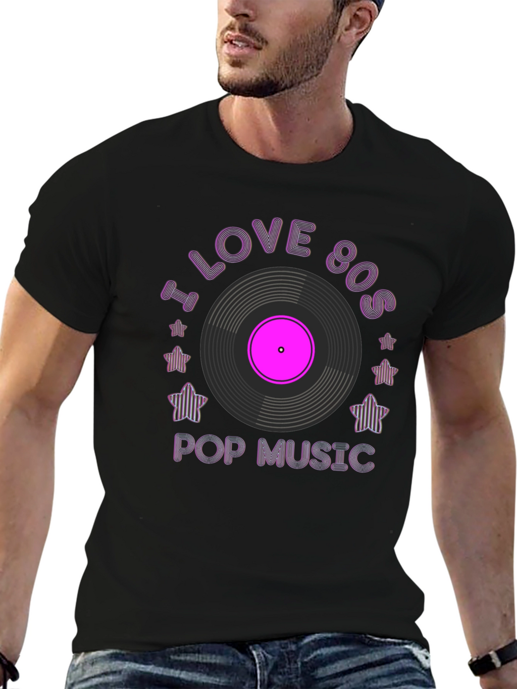 I Love 80s Pop Music Graphic Tee