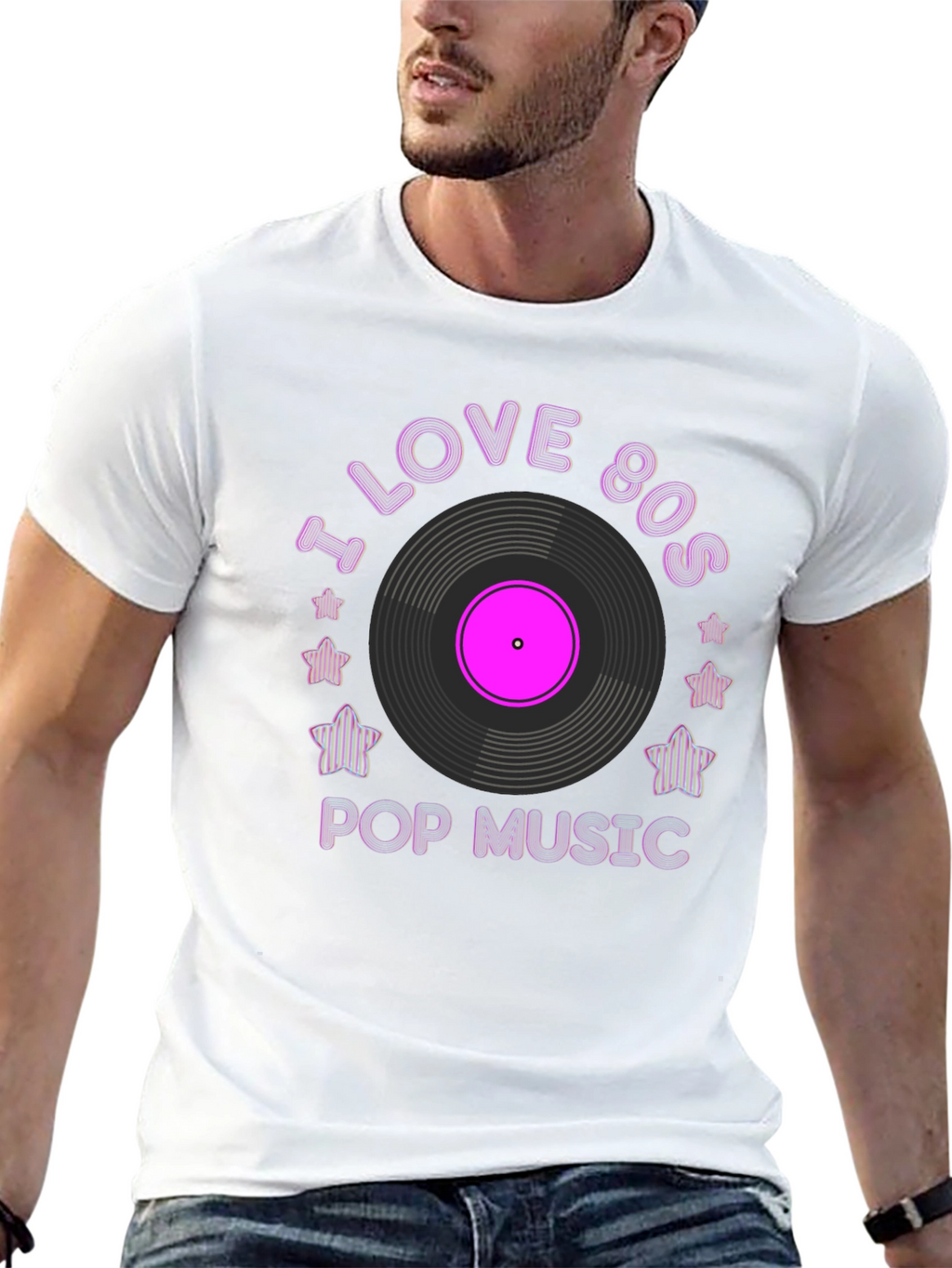 I Love 80s Pop Music Graphic Tee