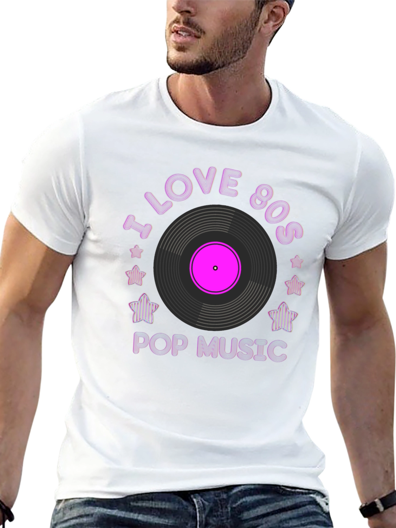 I Love 80s Pop Music Graphic Tee