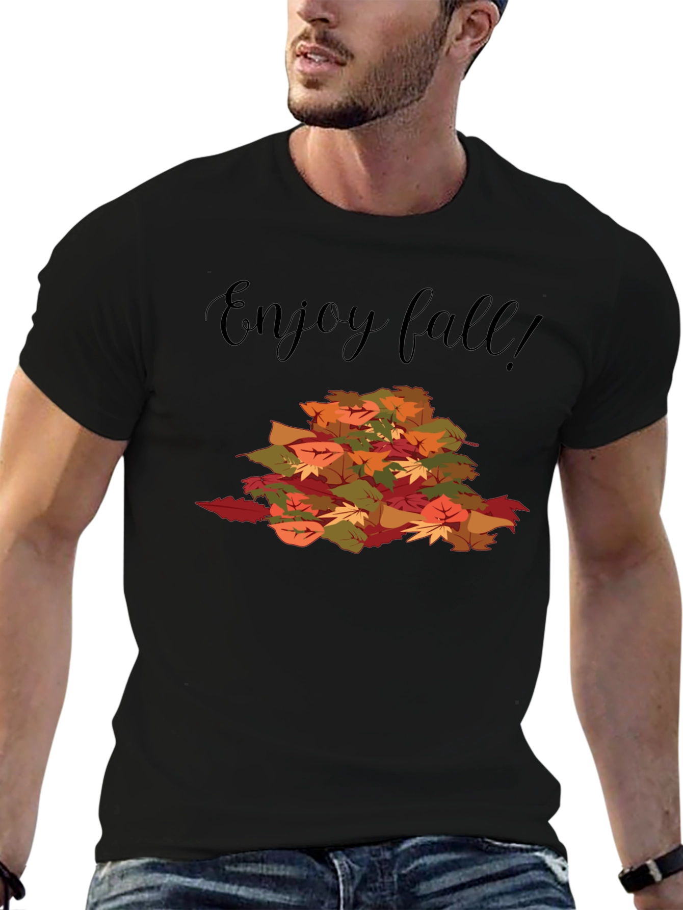 Enjoy Fall T-Shirt with Leaf Design