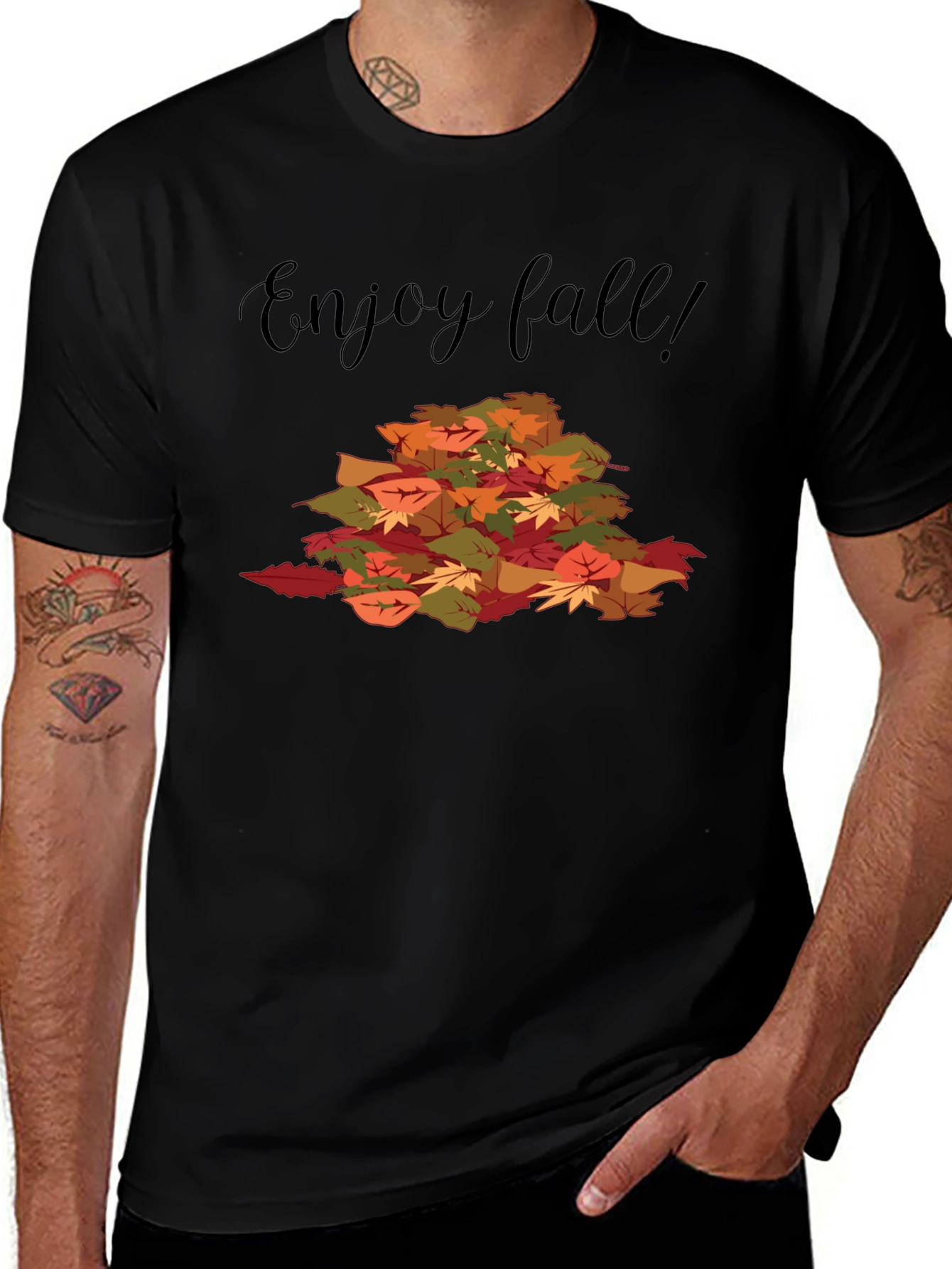 Enjoy Fall T-Shirt with Leaf Design
