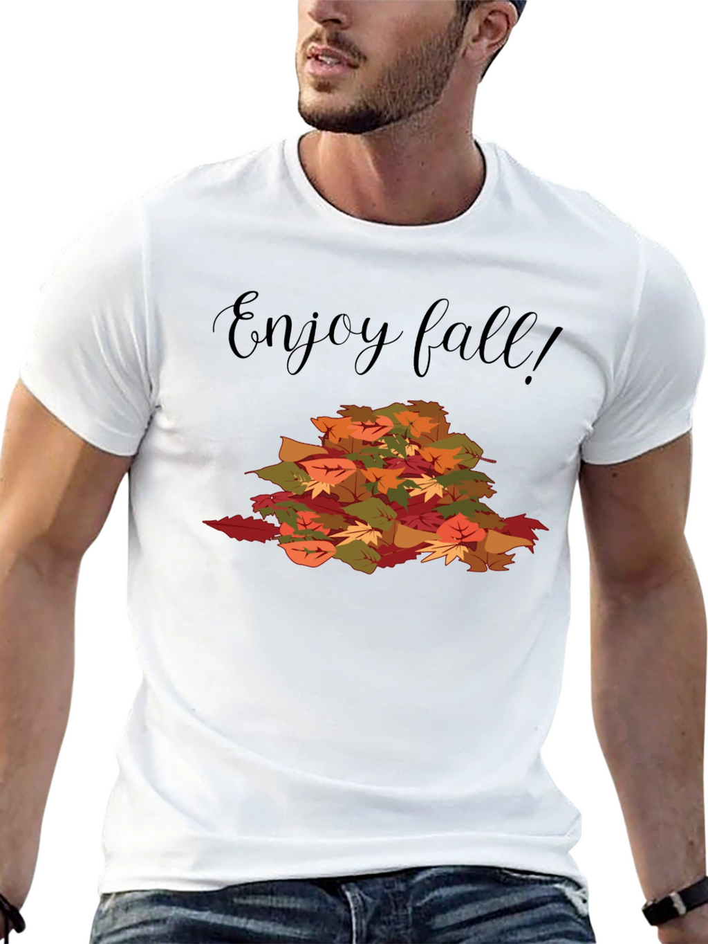 Enjoy Fall T-Shirt with Leaf Design
