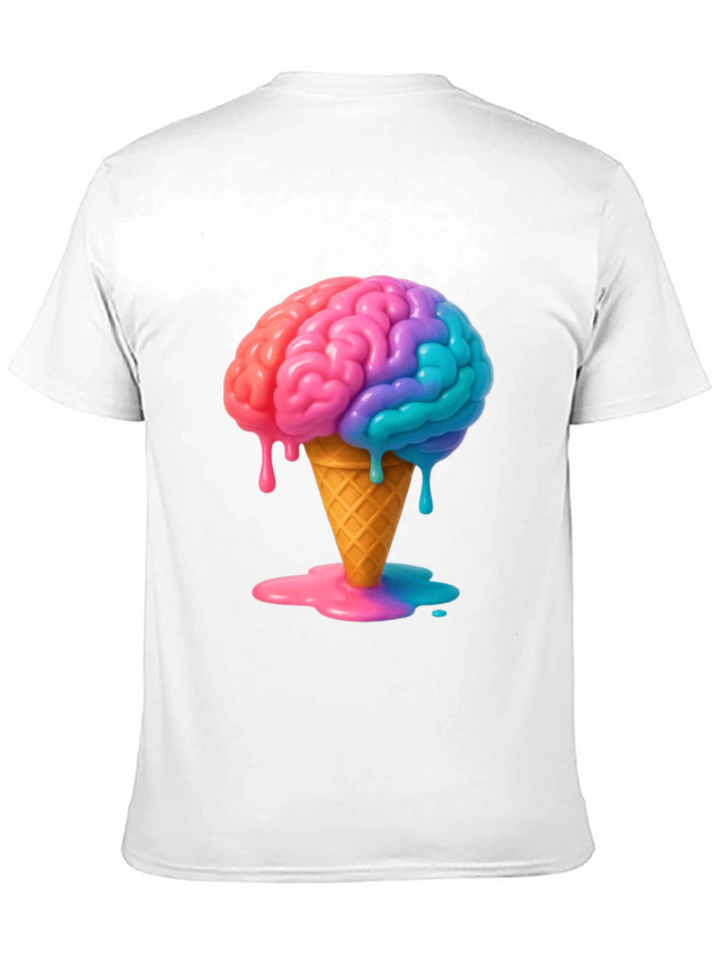 Brain Freeze T-Shirt - Quirky Ice Cream Brain Tee