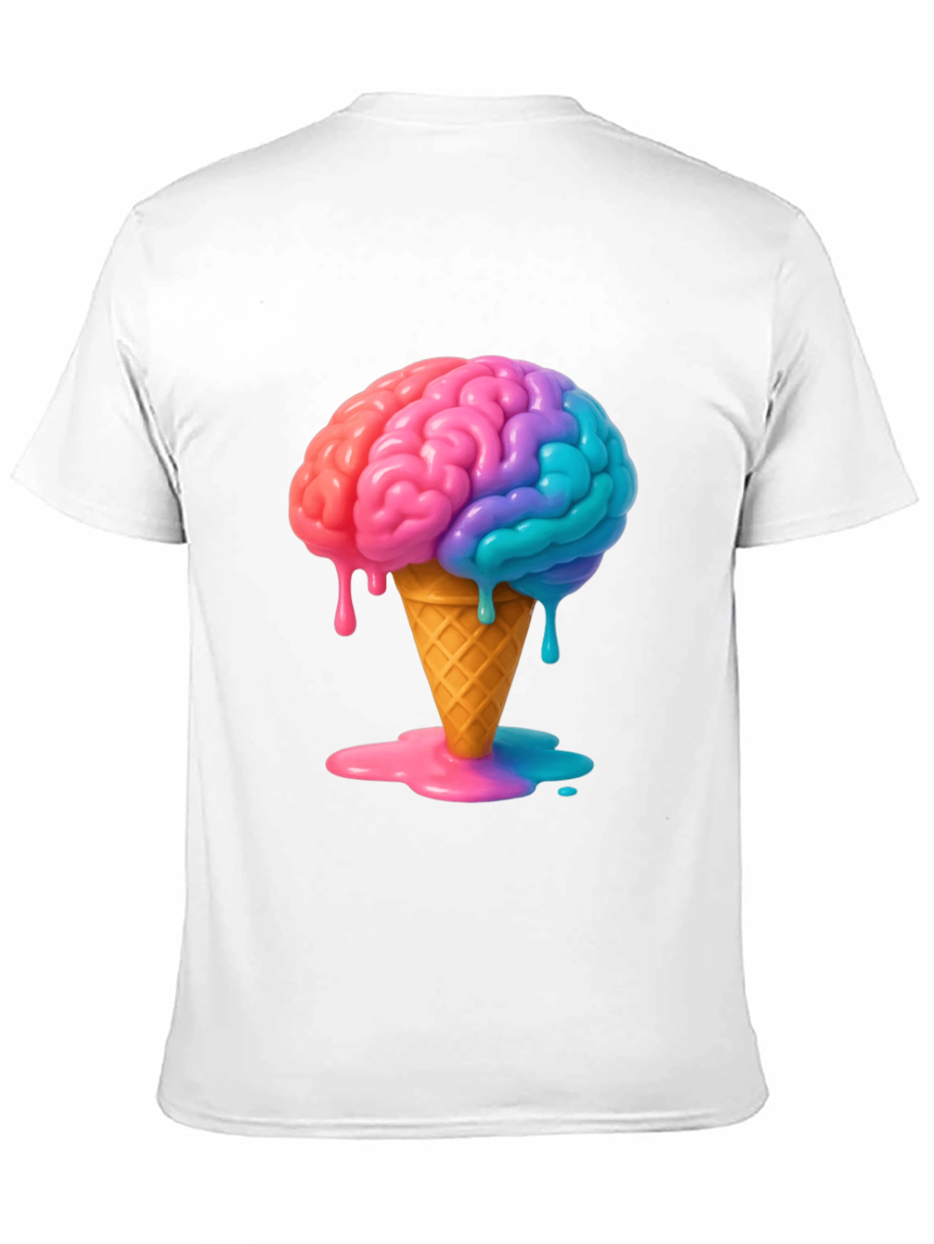 Brain Freeze T-Shirt - Quirky Ice Cream Brain Tee