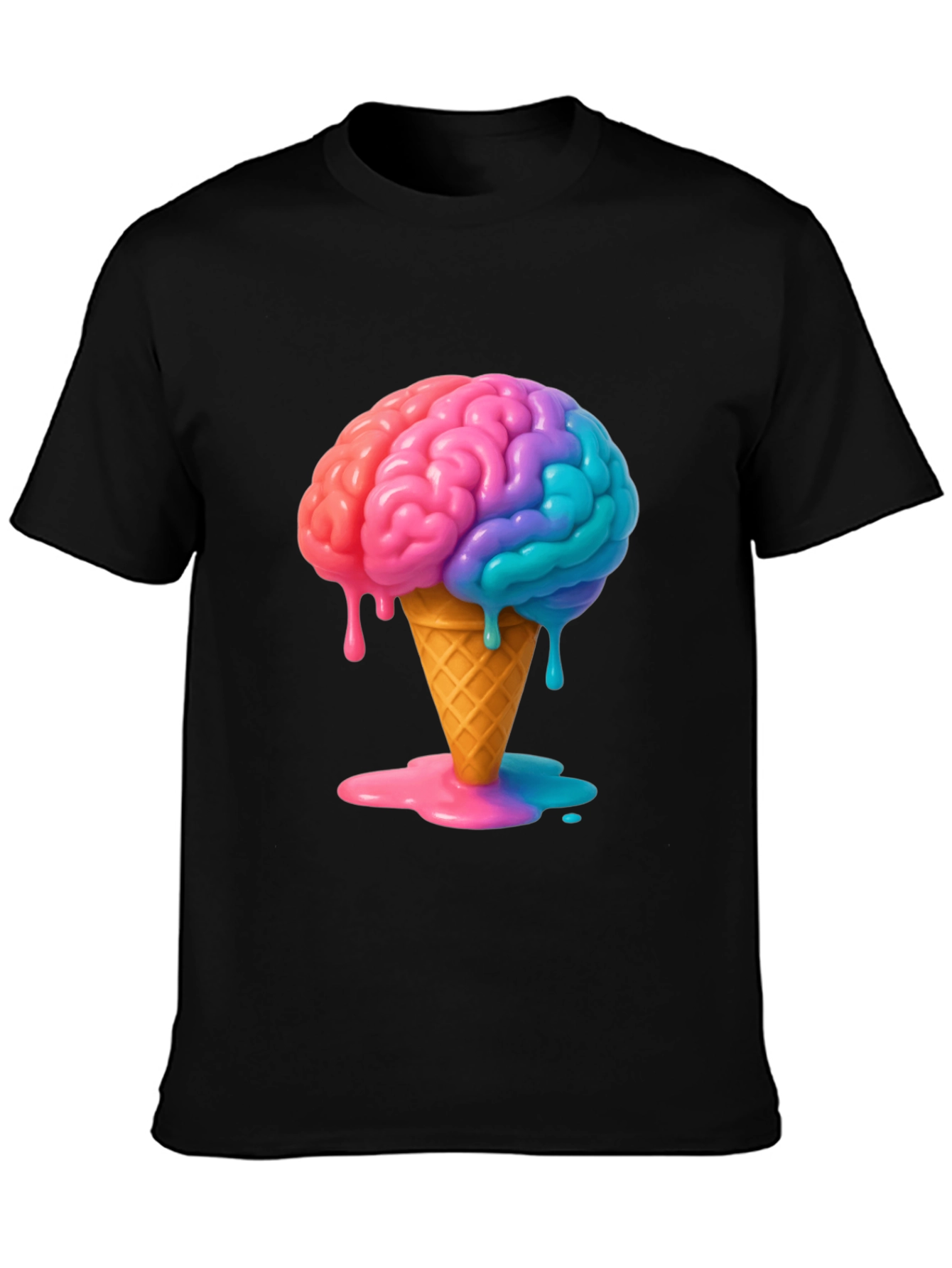 Brain Freeze T-Shirt - Quirky Ice Cream Brain Tee