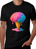 Brain Freeze T-Shirt - Quirky Ice Cream Brain Tee