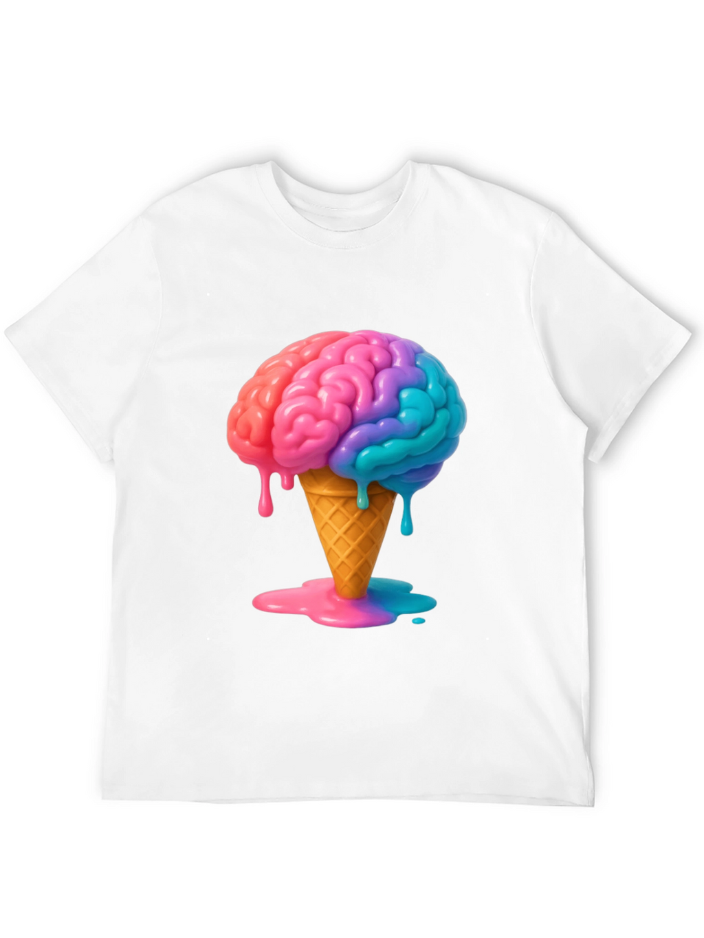 Brain Freeze T-Shirt - Quirky Ice Cream Brain Tee