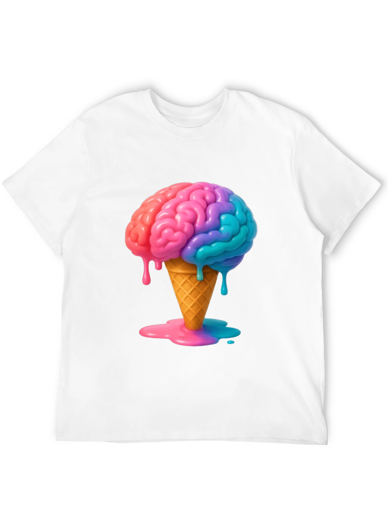Brain Freeze T-Shirt - Quirky Ice Cream Brain Tee
