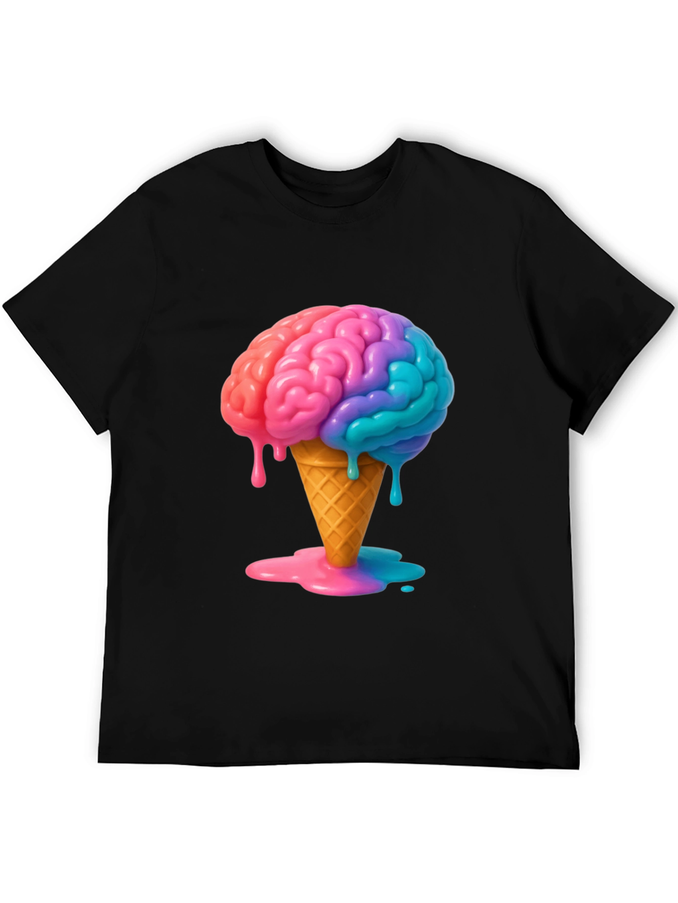 Brain Freeze T-Shirt - Quirky Ice Cream Brain Tee