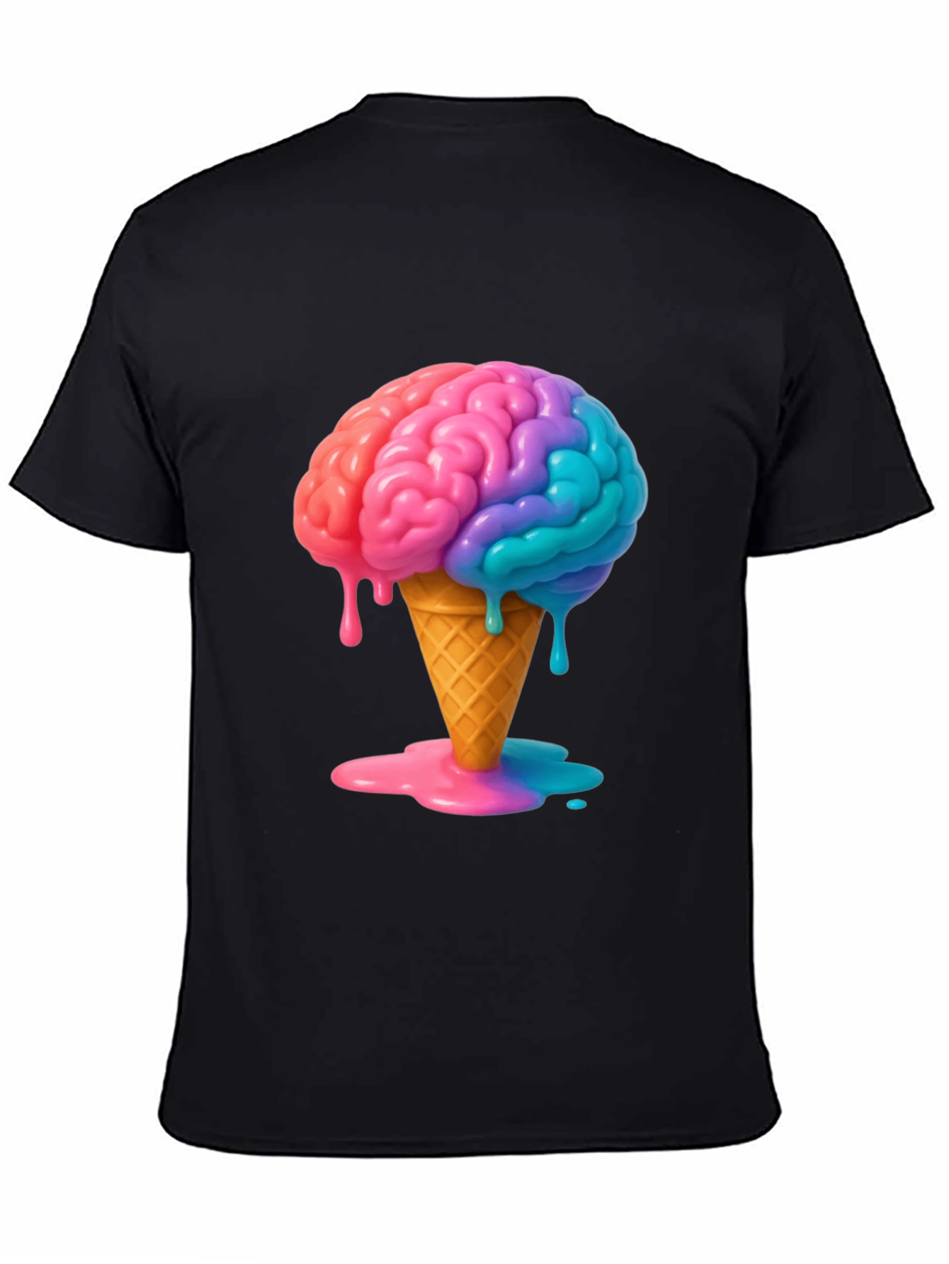 Brain Freeze T-Shirt - Quirky Ice Cream Brain Tee