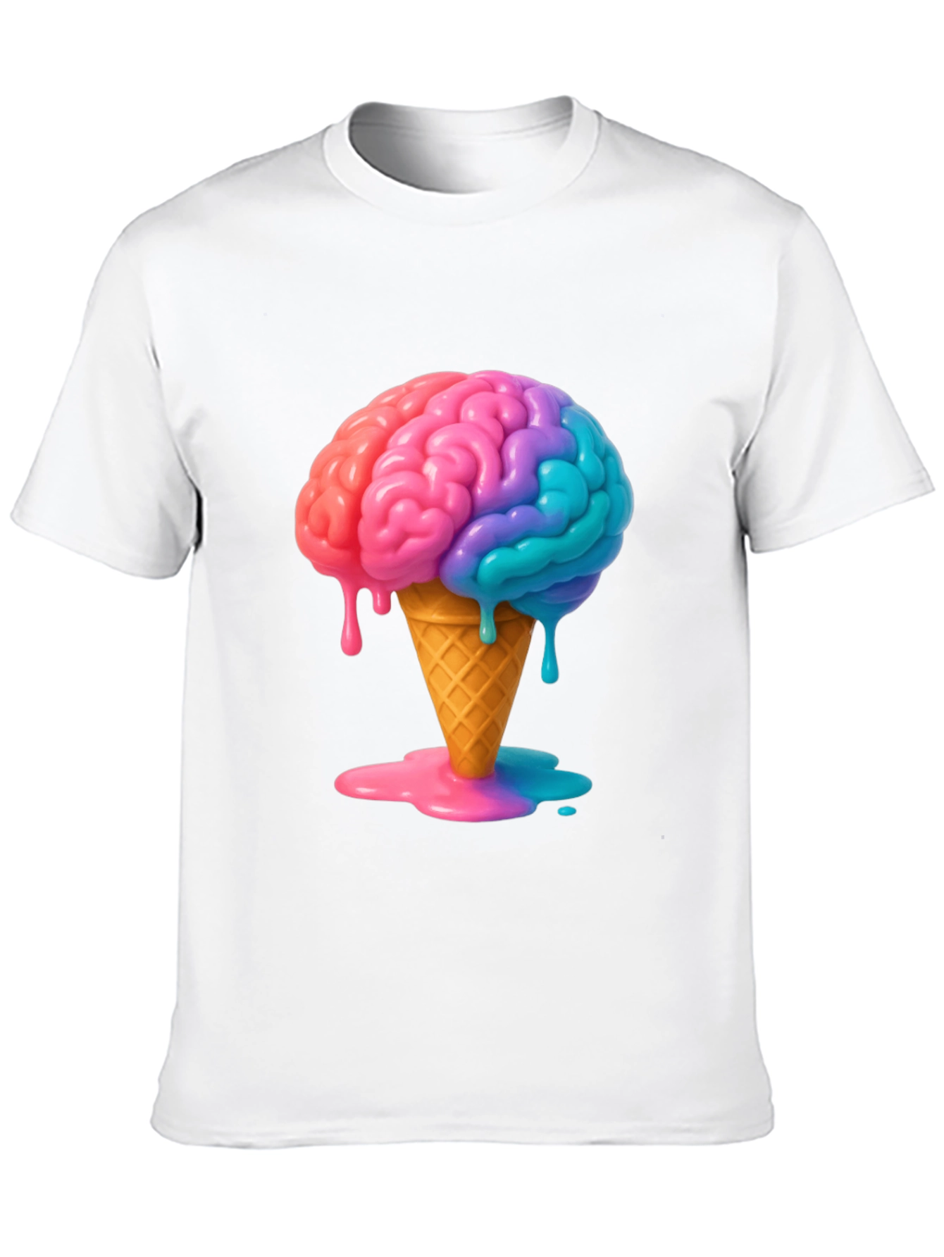 Brain Freeze T-Shirt - Quirky Ice Cream Brain Tee