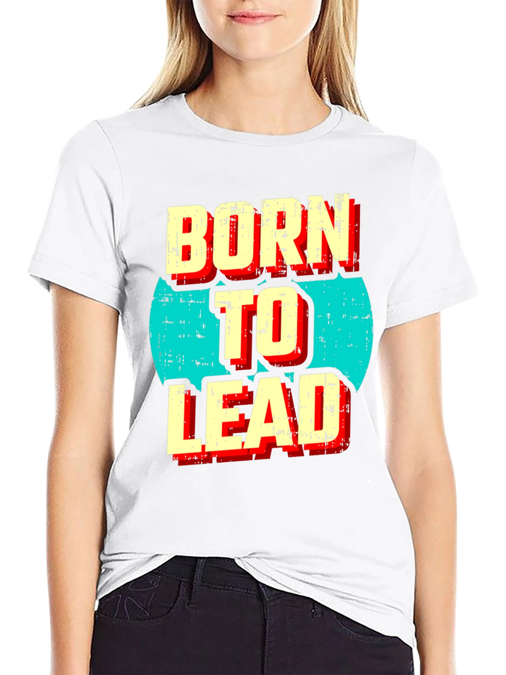 Born to Lead Graphic Print Black T-Shirt